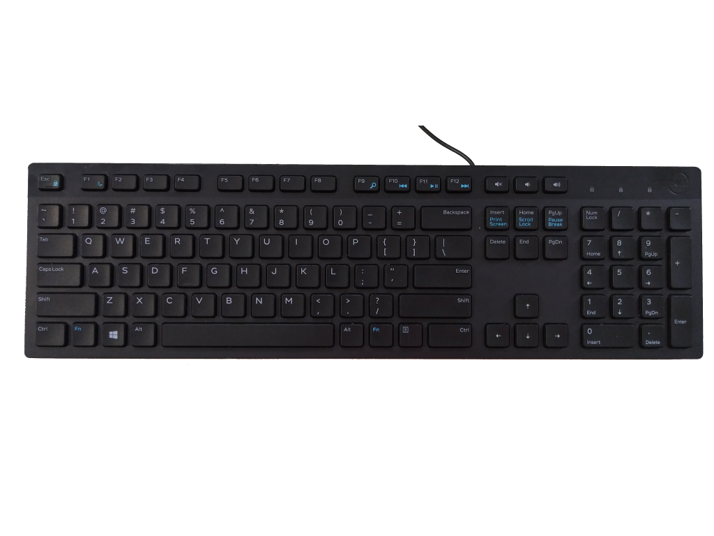 This photo shows a Dell USB Keyboard