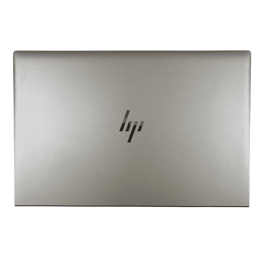 PNS-ELITEBOOK840G8-0717265 - ATR Store Closed silver HP laptop lid viewed from above with the logo in the center